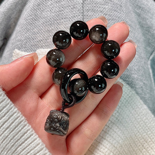 热卖 金曜石手捻手串女指尖小串醒狮菩提文玩佛珠跑环配饰盘玩念珠