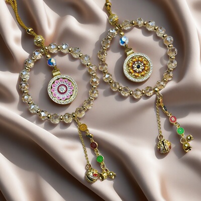 【庙中严选】运转车挂五彩水晶