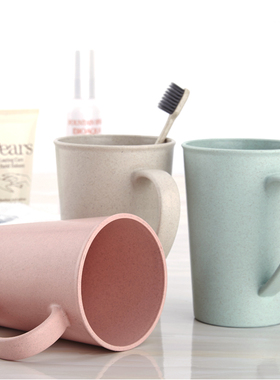 新桥（CENKA）创意防垢小麦秸秆杯牛奶杯 漱口杯 洗漱水杯刷牙杯