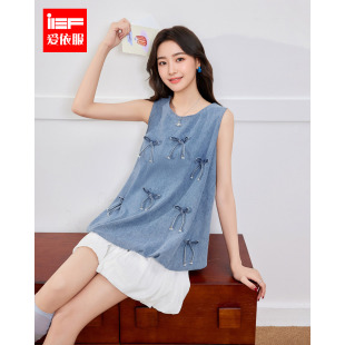 韩版 新款 甜美减龄少女风蝴蝶结百搭上下套短裙 爱依服2026夏季 IEF