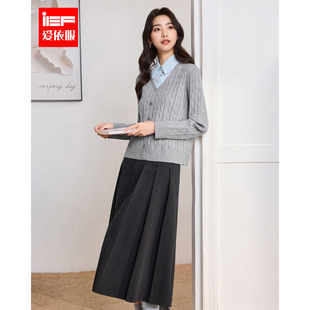 文艺知性通勤气质百搭上下套裙 新款 IEF 爱依服一整套穿搭2025冬季