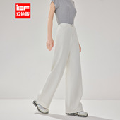 爱依服裤 子2025秋季 新款 IEF 韩系风简约休闲通勤气质百搭阔腿裤