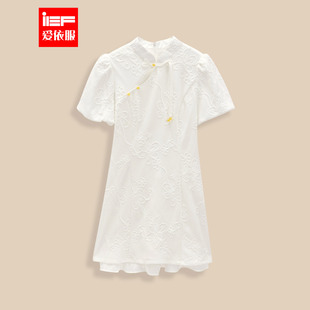 改良设计气质感通勤显瘦连衣裙 新中式 IEF 爱依服2026春夏新款