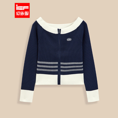 IEF/爱依服2025新品针织衫上衣早秋miu系洋气温柔风针织开衫外套