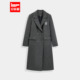 爱依服2025冬季 新款 韩版 IEF 日常休闲时尚 高级学院风呢绒长外套