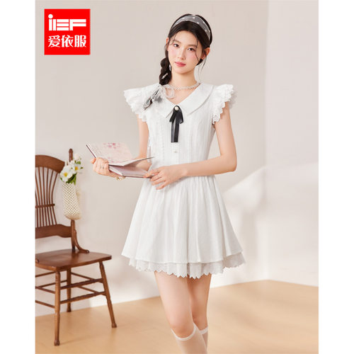 IEF/爱依服连衣裙2026夏季新款韩系甜美减龄少女学院风显瘦背心裙