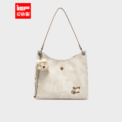 IEF/爱依服时尚女包2025夏季新款美式小众设计感休闲运动风托特包