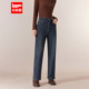 爱依服裤 时尚 子2025冬季 IEF 新款 韩版 通勤气质加绒保暖牛仔直筒裤