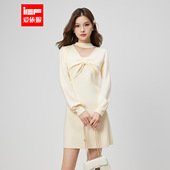 IEF 连衣裙 浪漫纯欲淑女气质设计感修身 爱依服2025秋冬新款 法式