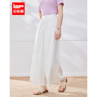 大码 女装 简约宽松慵懒阔腿裤 爱依服 韩版 微胖 新款 IEF 2025夏季