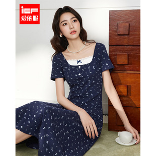 森系小清新淑女碎花连衣长裙 法式 IEF 爱依服连衣裙2026春夏新款