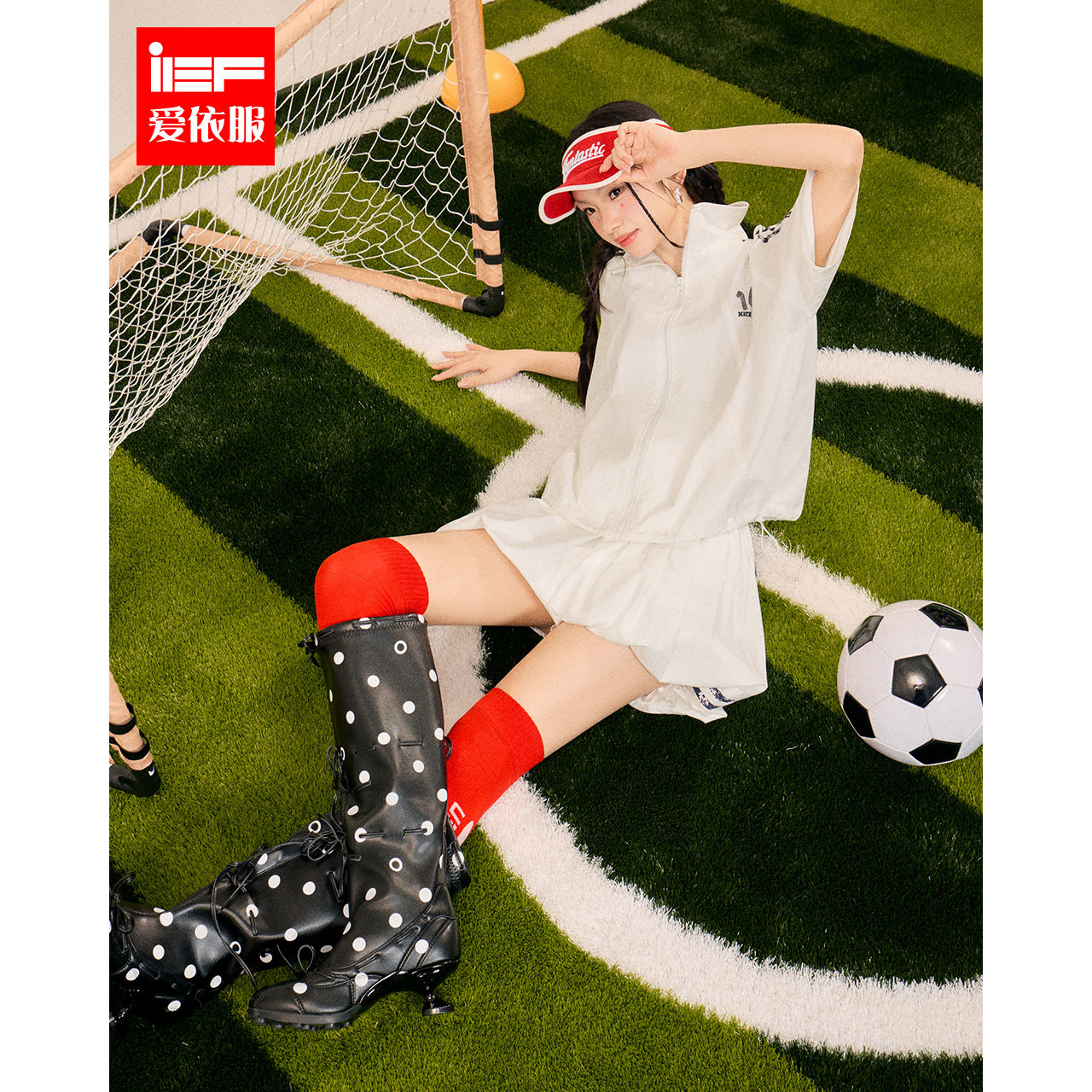 IEF/爱依服2026夏季新款美式时尚休闲运动风设计感百搭上下套短裙