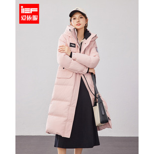 时尚 新款 高个子保暖百搭小众设计羽绒长外套 爱依服2025冬季 IEF