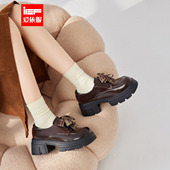 IEF 复古英伦风蝴蝶结设计百搭圆头厚底牛津鞋 爱依服2025秋季 新款