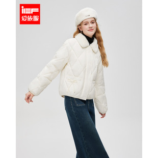 新款 IEF 2025冬季 DNA系列 韩系风通勤百搭保暖棉衣外套 爱依服