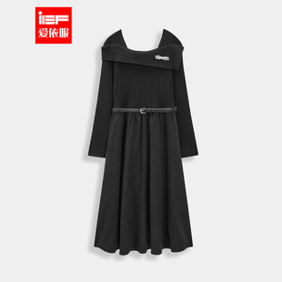 IEF/爱依服2025秋冬新款韩版成熟优雅气质感通勤显瘦连衣长裙