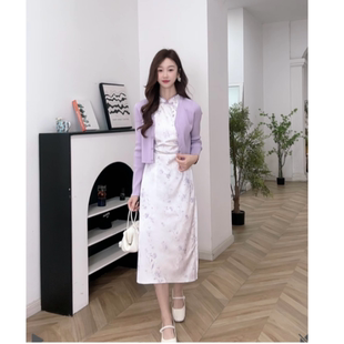 气质毛织里外套中裙加里布 女人味时尚 IEF 爱依服2026年春季