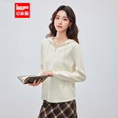 休闲日常文艺宽松百搭时尚 新款 显瘦女毛织卫衣 爱依服2025冬季 IEF