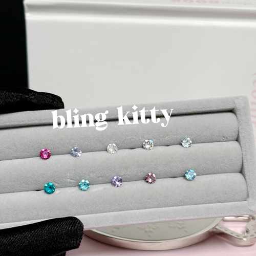 爆闪丝拧扣医用4mm华子耳钉钛钢