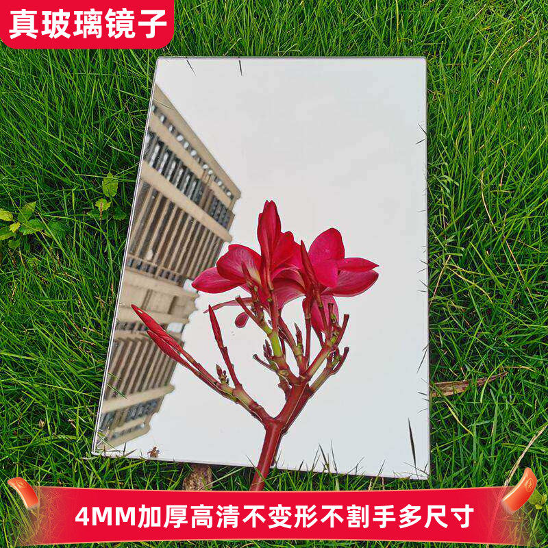 20CM宽长方形浴室镜玻璃镜子免打孔贴墙梳妆简约现代卫生间化妆镜