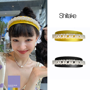 Shiitake 串珠发箍珍珠少女感甜美复古发饰小众品牌豆豆同款