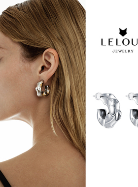 LE LOUP 火星漫步耳环小号肌理感个性百搭耳钉小众设计感耳饰