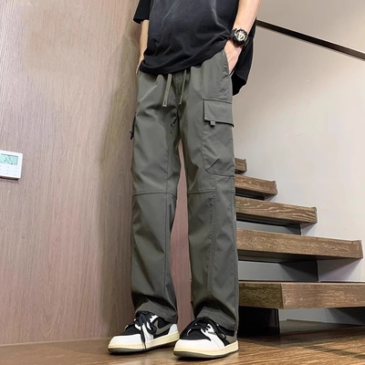 美式潮牌工装裤男款直筒2026新款夏季宽松休闲裤运动户外长裤子