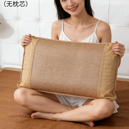 枕头套夏季藤席成人凉席枕巾枕片冰藤草席凉感藤编枕头套夏天凉枕