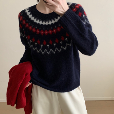 MUUTIS牧缇-26年早春韩系温柔文艺气质费尔岛保暖毛衣