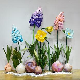 仿真植物花草风信子绿植橱窗美陈动物摆件装 新款 饰陈列网红道具