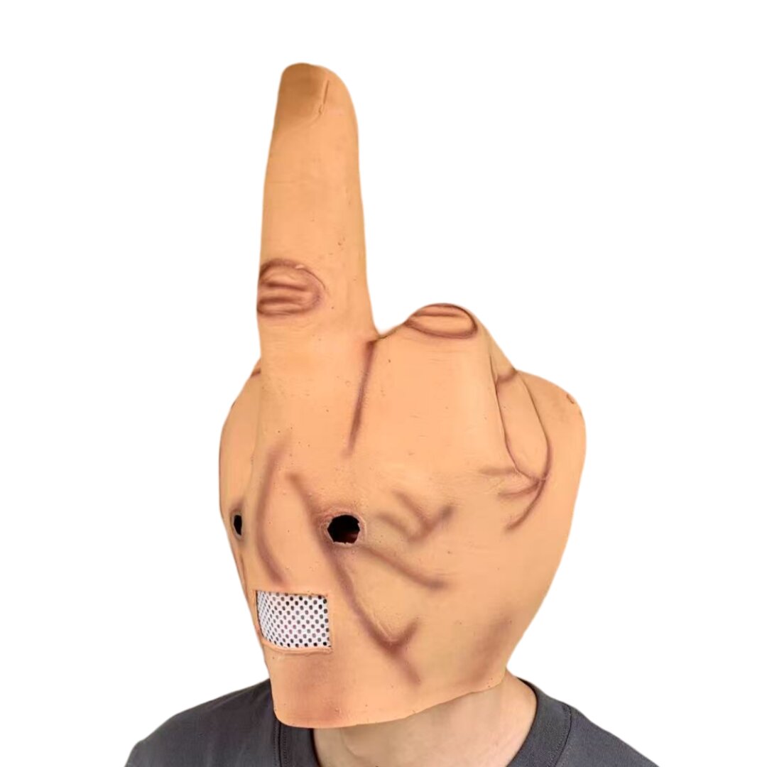 独特风格竖中指面具趣味万圣节