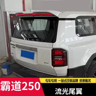适用24款普拉多带灯款流光尾翼顶翼改装新款丰田霸道250蒙娜丽莎