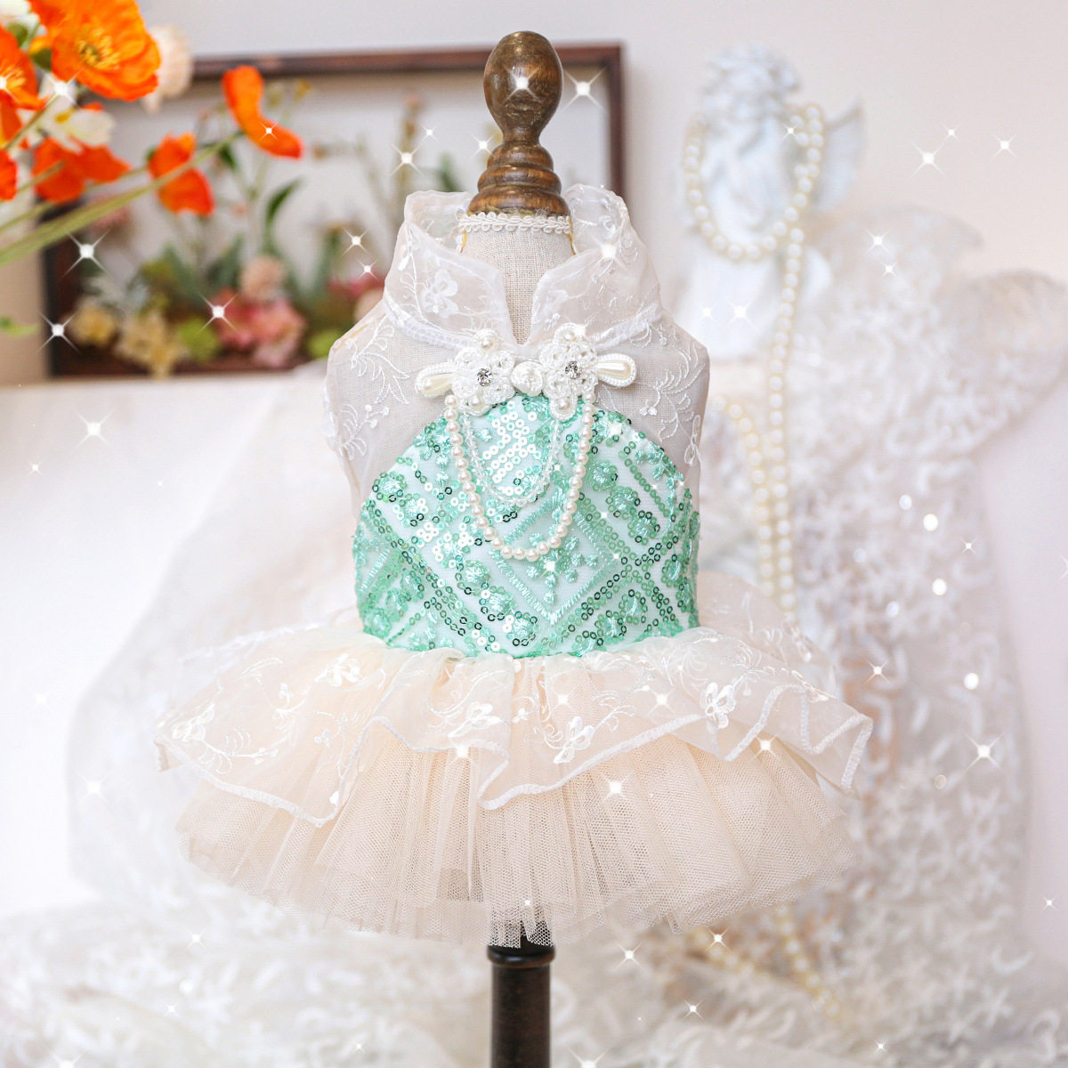 宠物春夏款泰迪比熊博美猫咪小狗狗衣服时尚舒适薄荷曼波礼服裙,宠物/宠物食品及用品,狗宠物服装/雨衣,淘宝优惠券,粉丝福利购,淘宝优惠卷