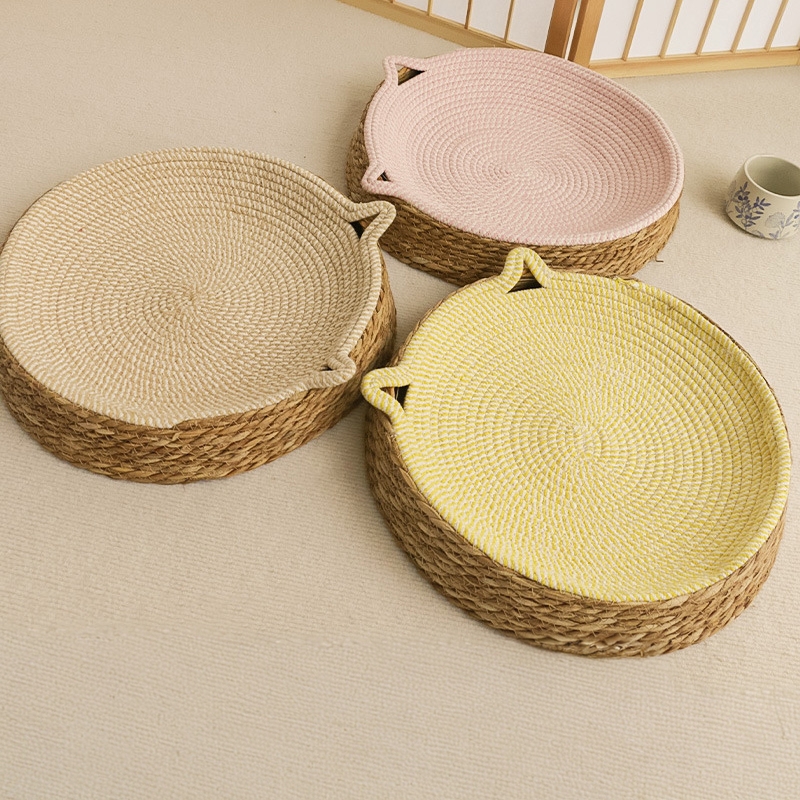 藤编棉绳四季可水洗猫窝抓板