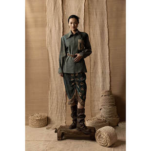 青垣 依天木易草木染 扎染衬衫