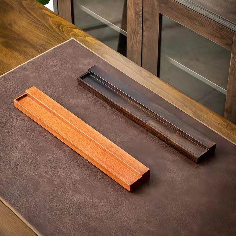 黑檀实木功夫茶杯沥水茶具茶道配件花梨晾杯架收纳杯托架收纳架子