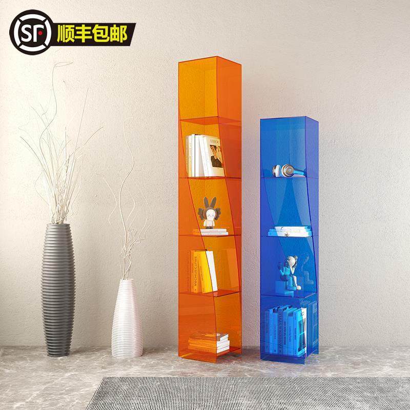 轻奢亚克力书架收纳置物架简约透明多层落地书柜客厅装饰展示架,住宅家具,书架,淘宝优惠券,粉丝福利购,淘宝优惠卷