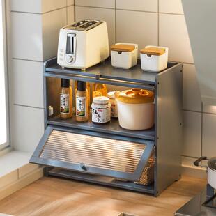 厨房置物架子调料碗碟收纳多层台面储物柜碗柜家用餐具碗筷收纳盒
