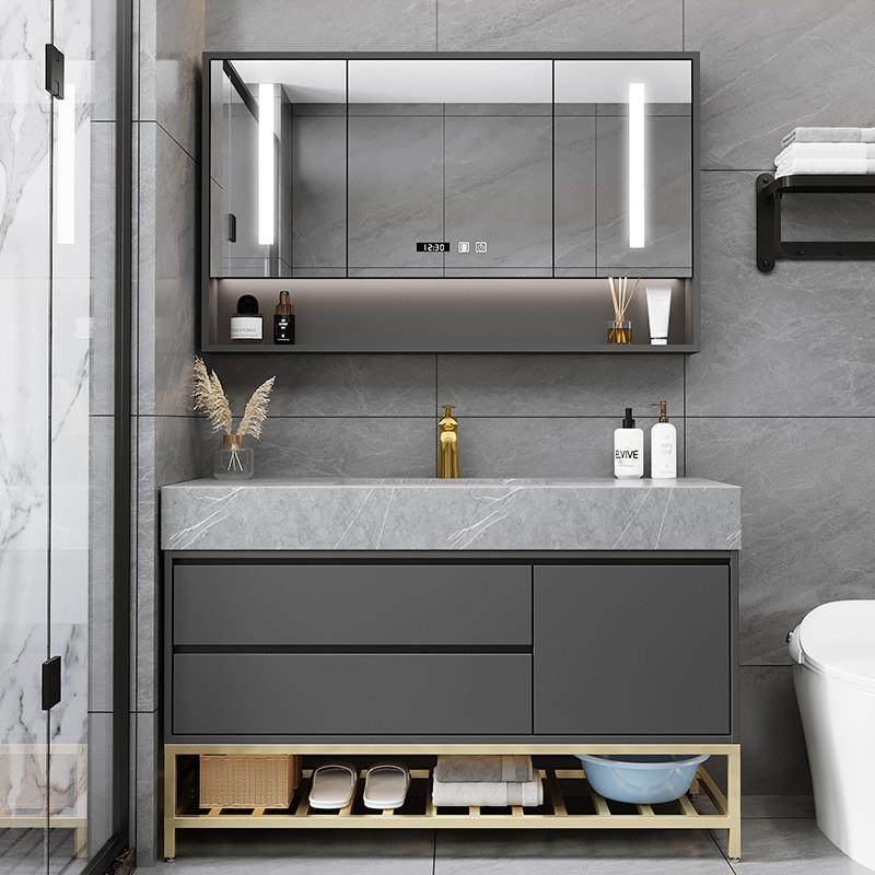 工厂落地式卫生间洗漱台盆柜非标智能镜柜岩板浴室柜组合,家装主材,浴室柜,淘宝优惠券,粉丝福利购,淘宝优惠卷