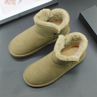 加绒加厚大码棉鞋2025冬季中筒雪地靴高帮厚底保暖鞋男款百搭短靴