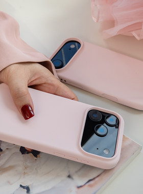 少女粉色不会发黄适用17ultra小米17pro手机壳k90promax耐脏15s软糯14红米K8070防摔16苹果13套note液态硅胶+
