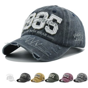 做旧帽子男女士1985刺绣棒球帽水洗棉破洞户外遮阳休闲时尚 鸭舌帽