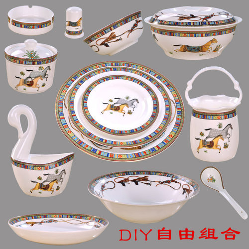 套装西餐牛排骨瓷吃饭碗单件菜盘