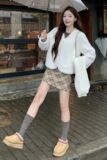 新款羊羔毛皮草毛毛外套7705-p140-k198，女装短外套，2C295