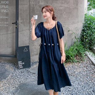 设计感百搭牛仔水洗连衣裙 重磅主推款 7756p145k198 夏款 现货