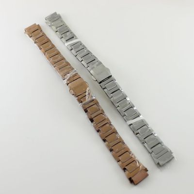 老款原装POSCER宝时捷8106本色钨钢女表带L-8106玫瑰金色手表带