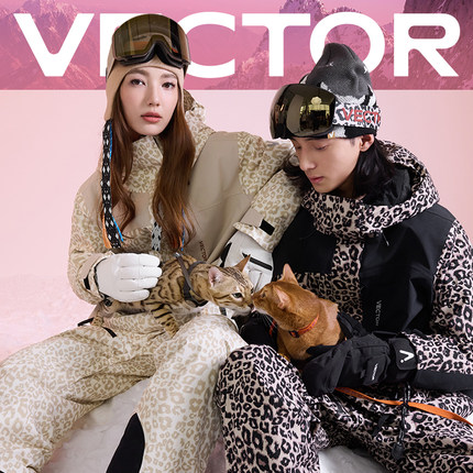 VECTOR玩可拓【小野豹】3L滑雪服P棉单双板防水男女滑雪衣裤套装