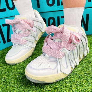 ORDER 粉色宽浪凡鞋 板鞋 带 SKATER001复古时尚 适配OLD