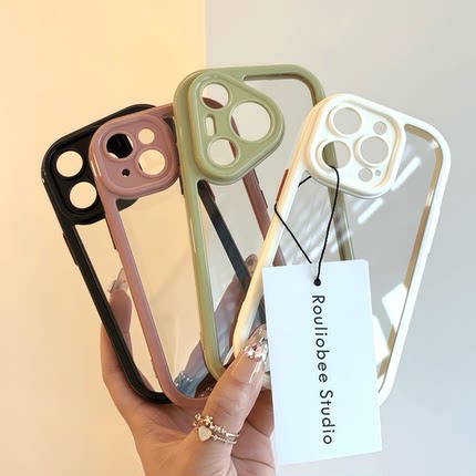 适用苹果16promax手机壳iphone15透明14新款13高级感11硅胶plus超薄全包防摔女保护套简约适用小米15红米k70