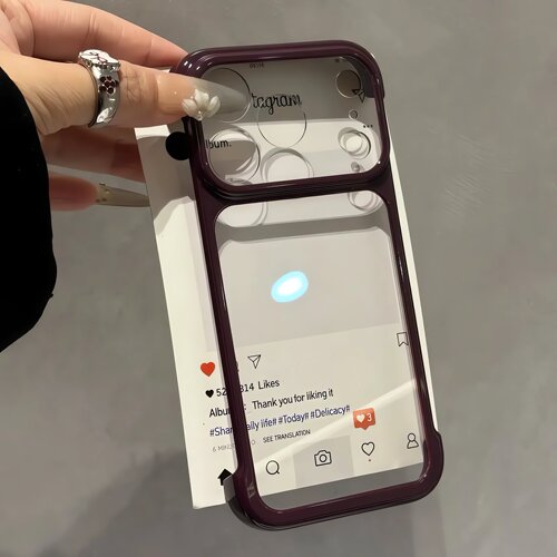 ins风无边框秒变苹果18大视窗适用iPhone17手机壳16/15/13透明14软套简约纯色高级感保护套网红新款小众女
